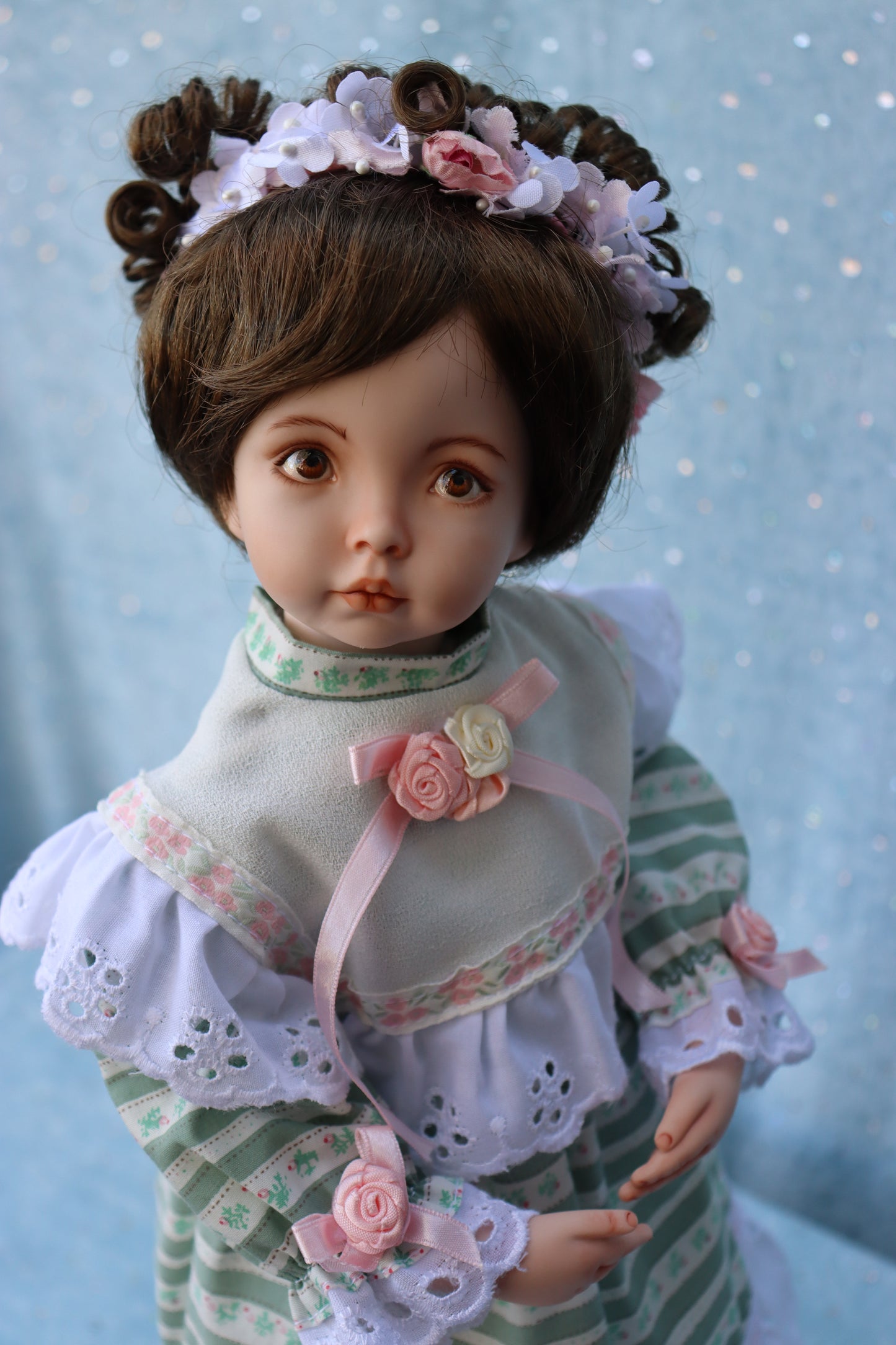 Emily - OOAK - 15" - Porcelain Doll - from Dianna Effner mold Expressions - MAFD