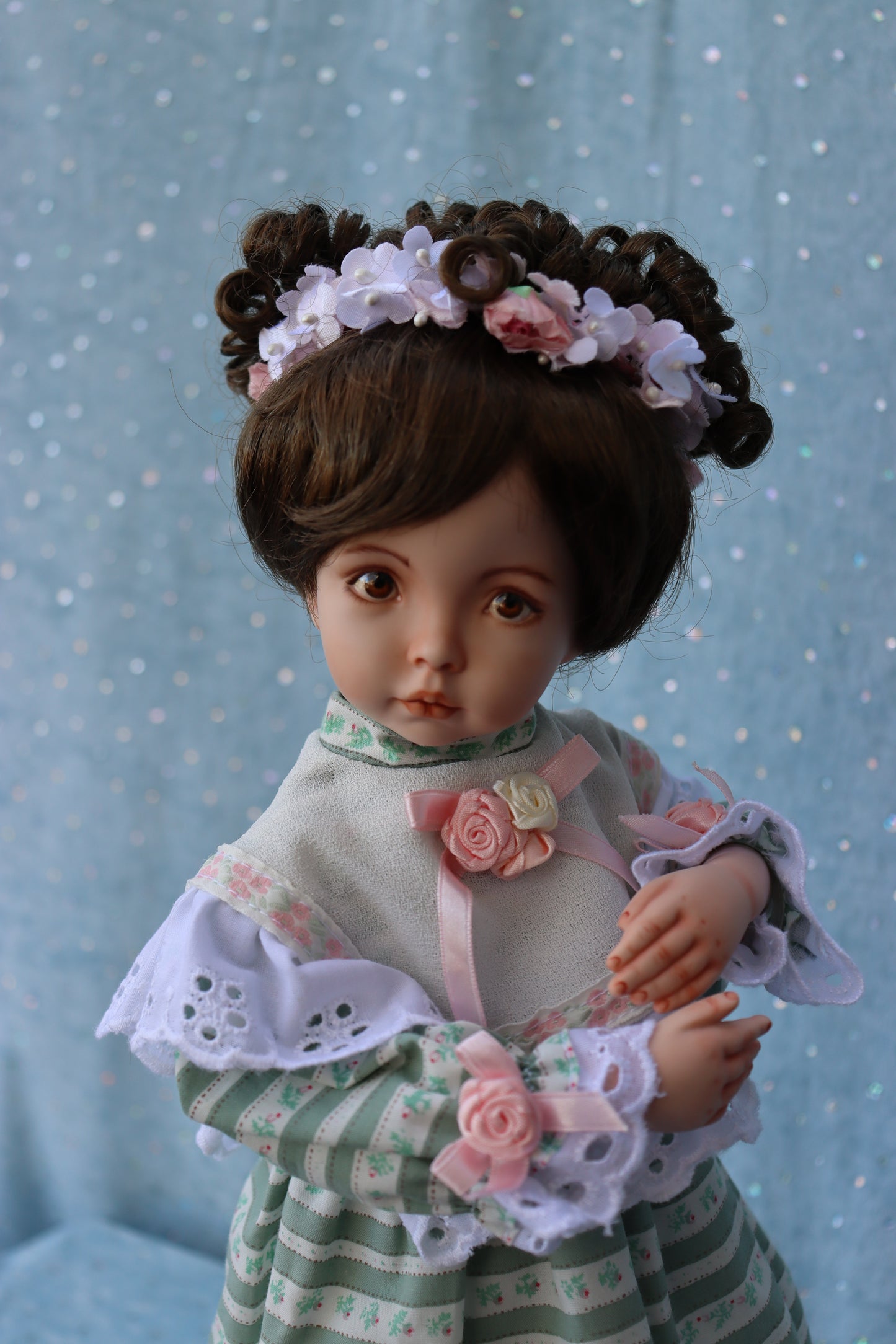 Emily - OOAK - 15" - Porcelain Doll - from Dianna Effner mold Expressions - MAFD