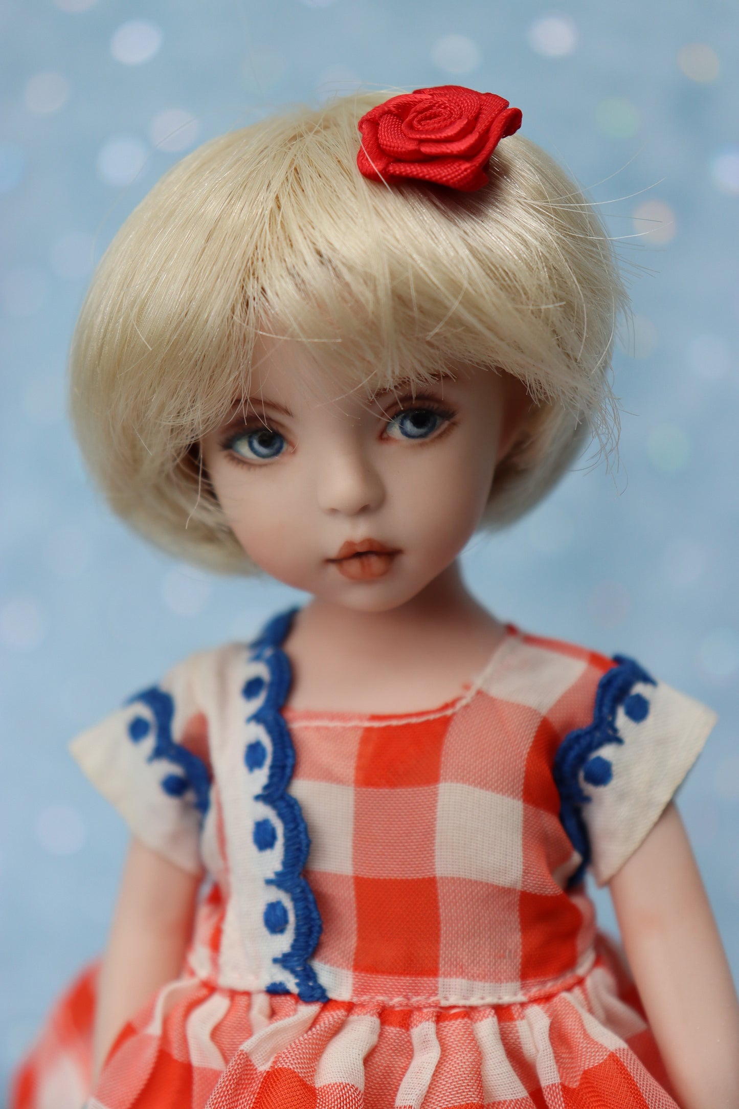 Piper - OOAK - 8" Porcelain Doll - from Dianna Effner mold Expressions - MAFD