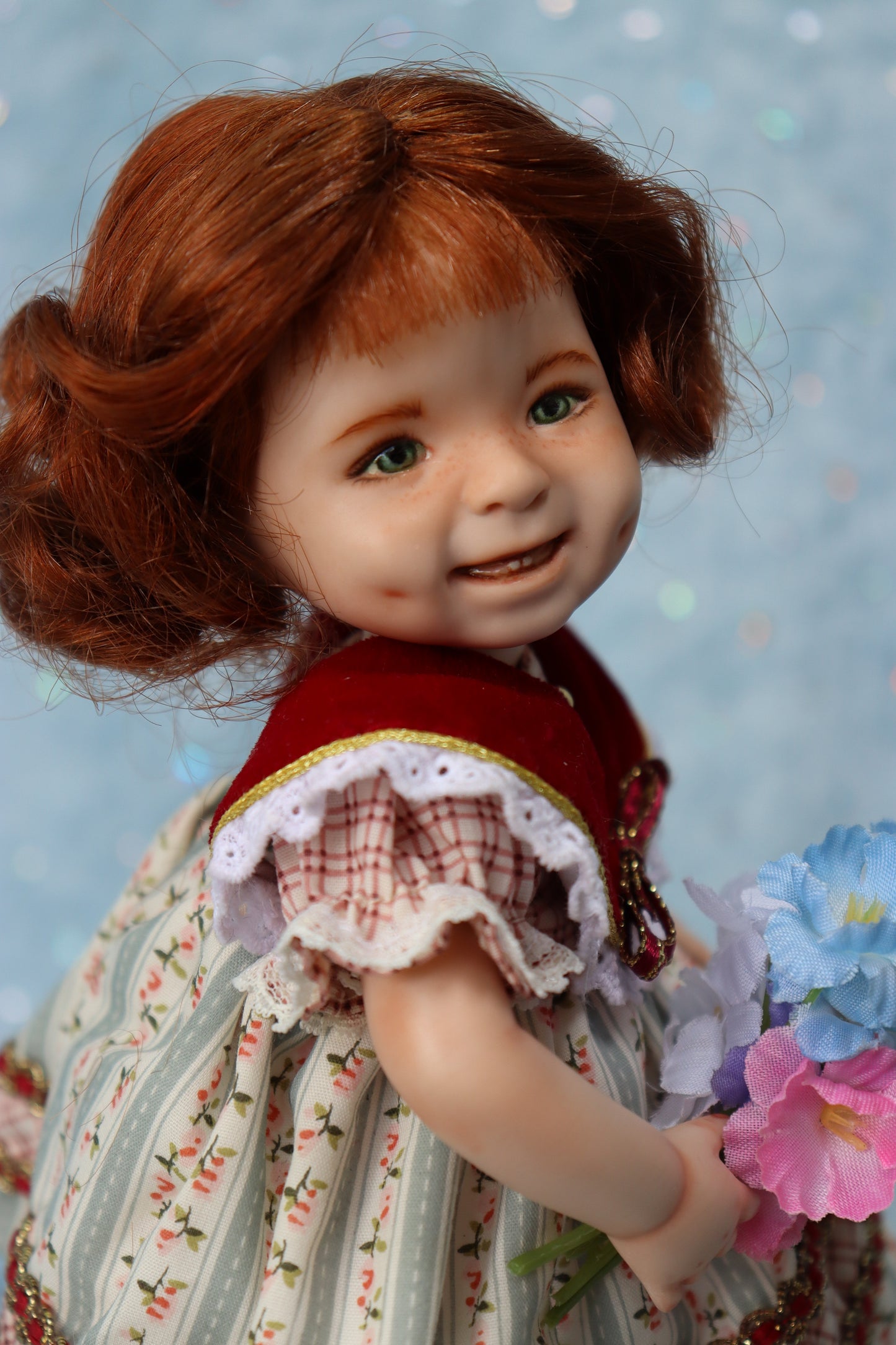 Dimples- OOAK - 8.5" Porcelain Doll - from Dianna Effner mold Expressions - MAFD