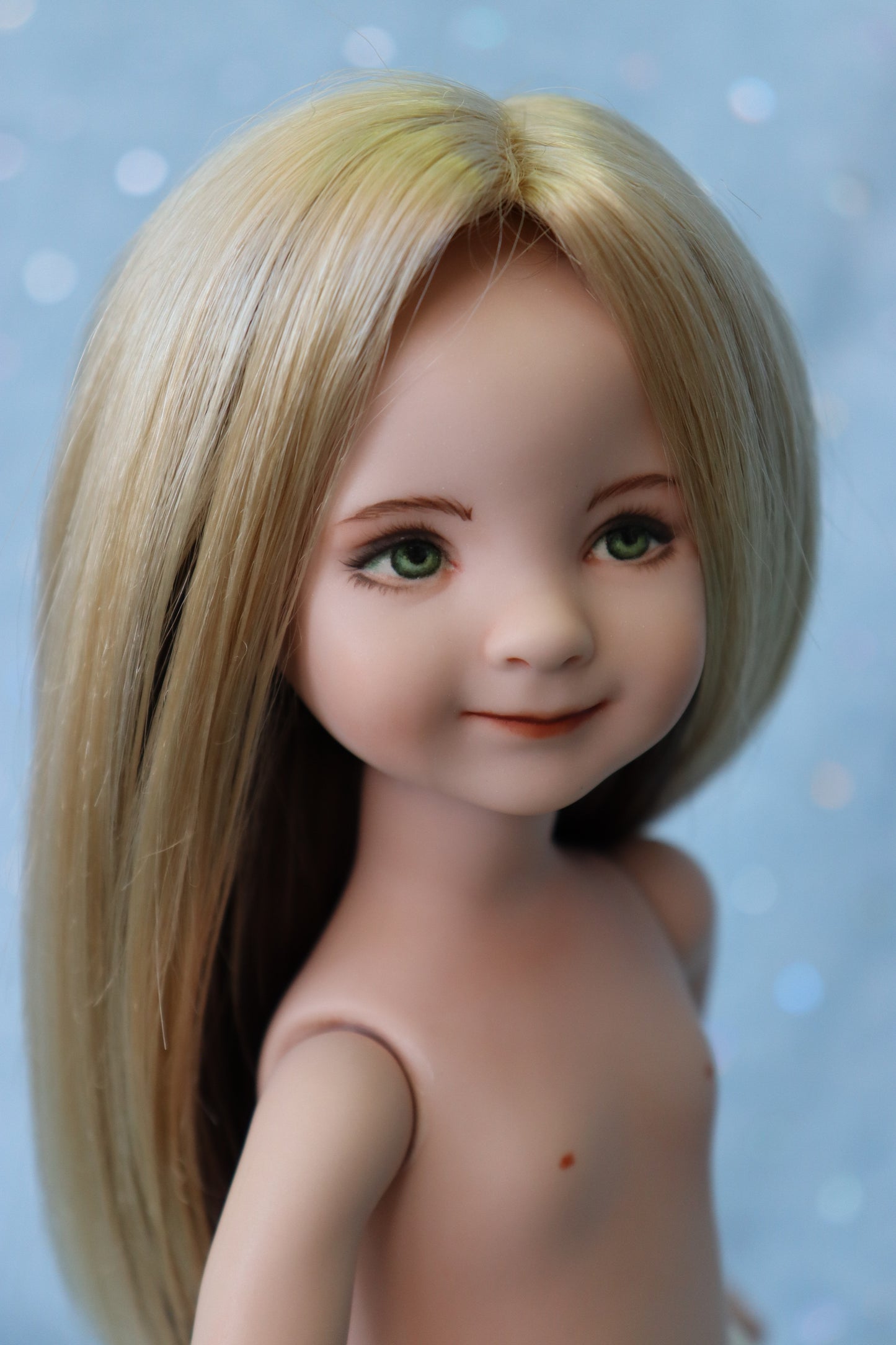 Little Darling #3- OOAK - 11" nude Porcelain Doll -from Dianna Effner mold- MAFD