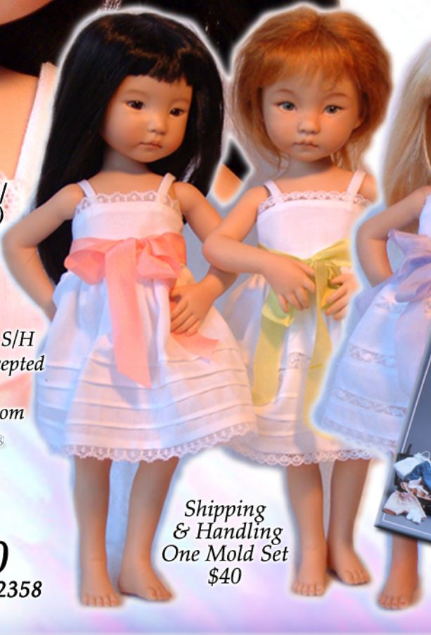 Little Darling #2- 10" tall- Porcelain Doll Kit - from Dianna Effner mold