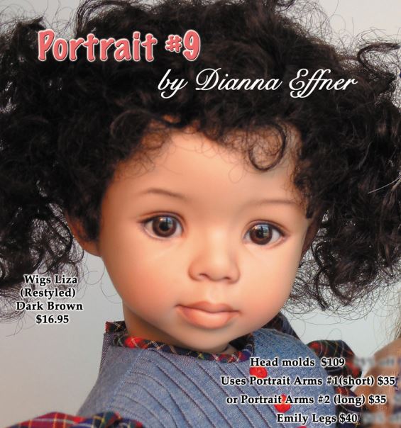Portrait #9 - 10" - Porcelain Doll Kit - from Dianna Effner mold