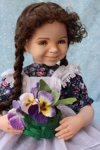 Carly - OOAK - 18" Porcelain Doll -from Dianna Effner mold Expressions - MAFD