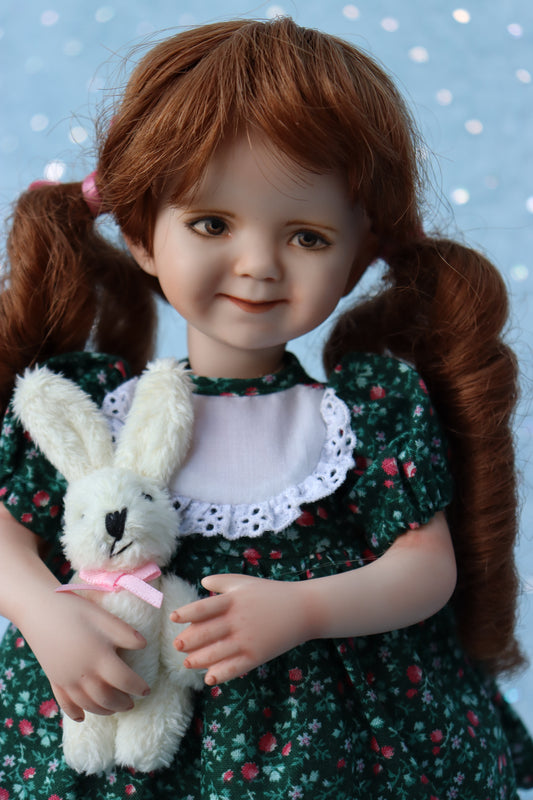 Portrait # 6 - OOAK - 11" Porcelain Doll - from Dianna Effner mold - MAFD