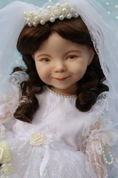 RARE Julie - OOAK - 14" Porcelain Bride Doll - from Dianna Effner mold - MAFD