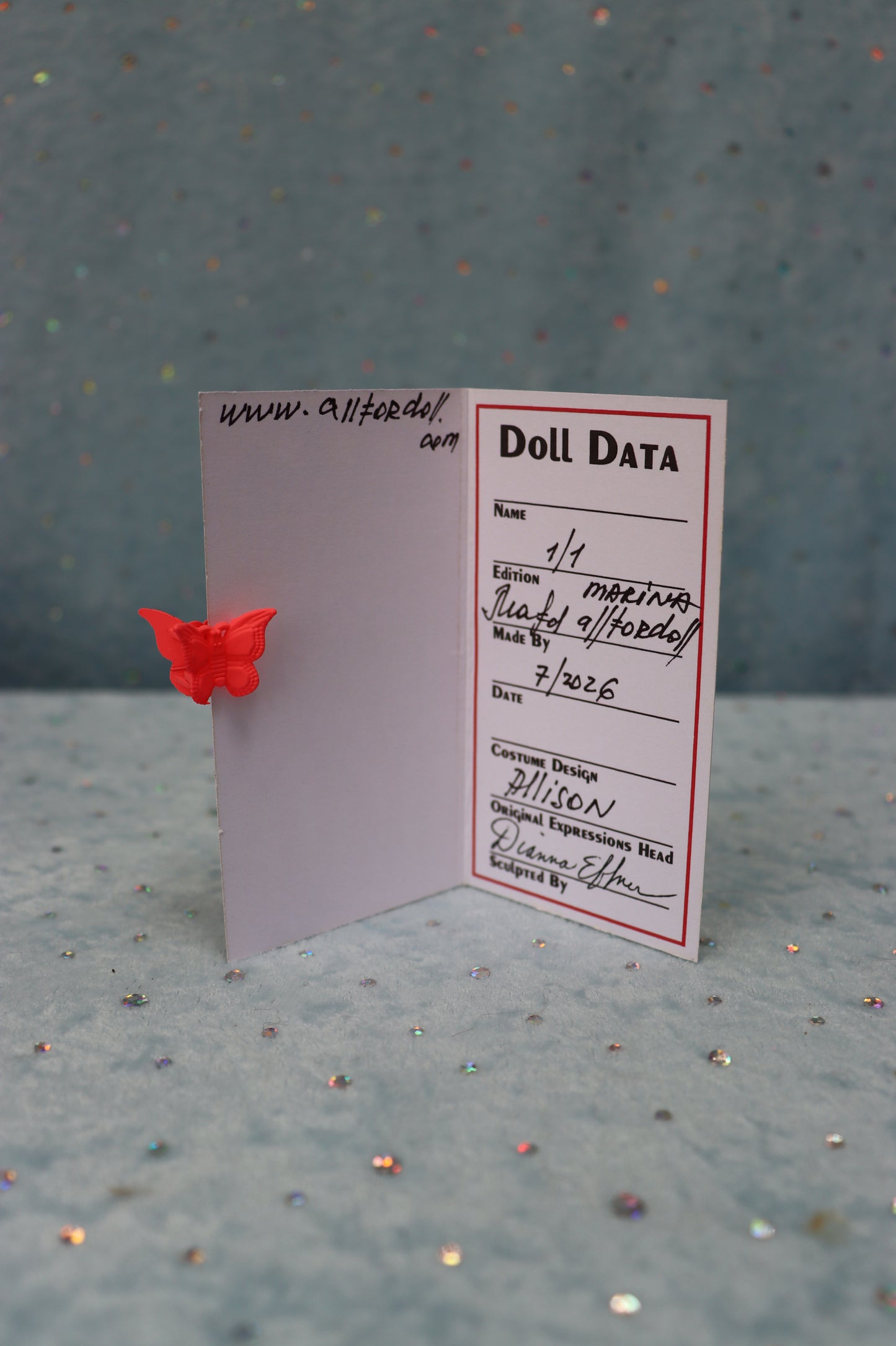 Allison - OOAK - 11" Porcelain Doll - from Dianna Effner mold - MAFD