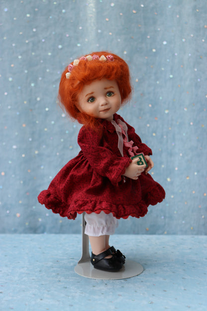 Angel Eyes - OOAK - 8.5" Porcelain Doll - from Dianna Effner Expressions mold - MAFD