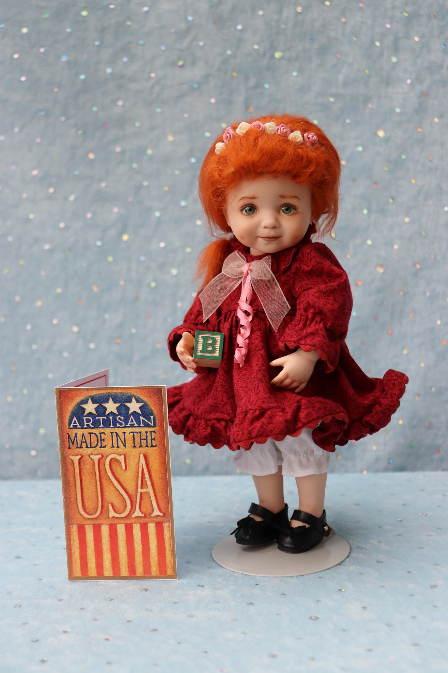 Angel Eyes - OOAK - 8.5" Porcelain Doll - from Dianna Effner Expressions mold - MAFD