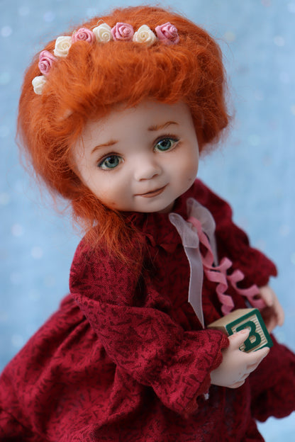Angel Eyes - OOAK - 8.5" Porcelain Doll - from Dianna Effner Expressions mold - MAFD