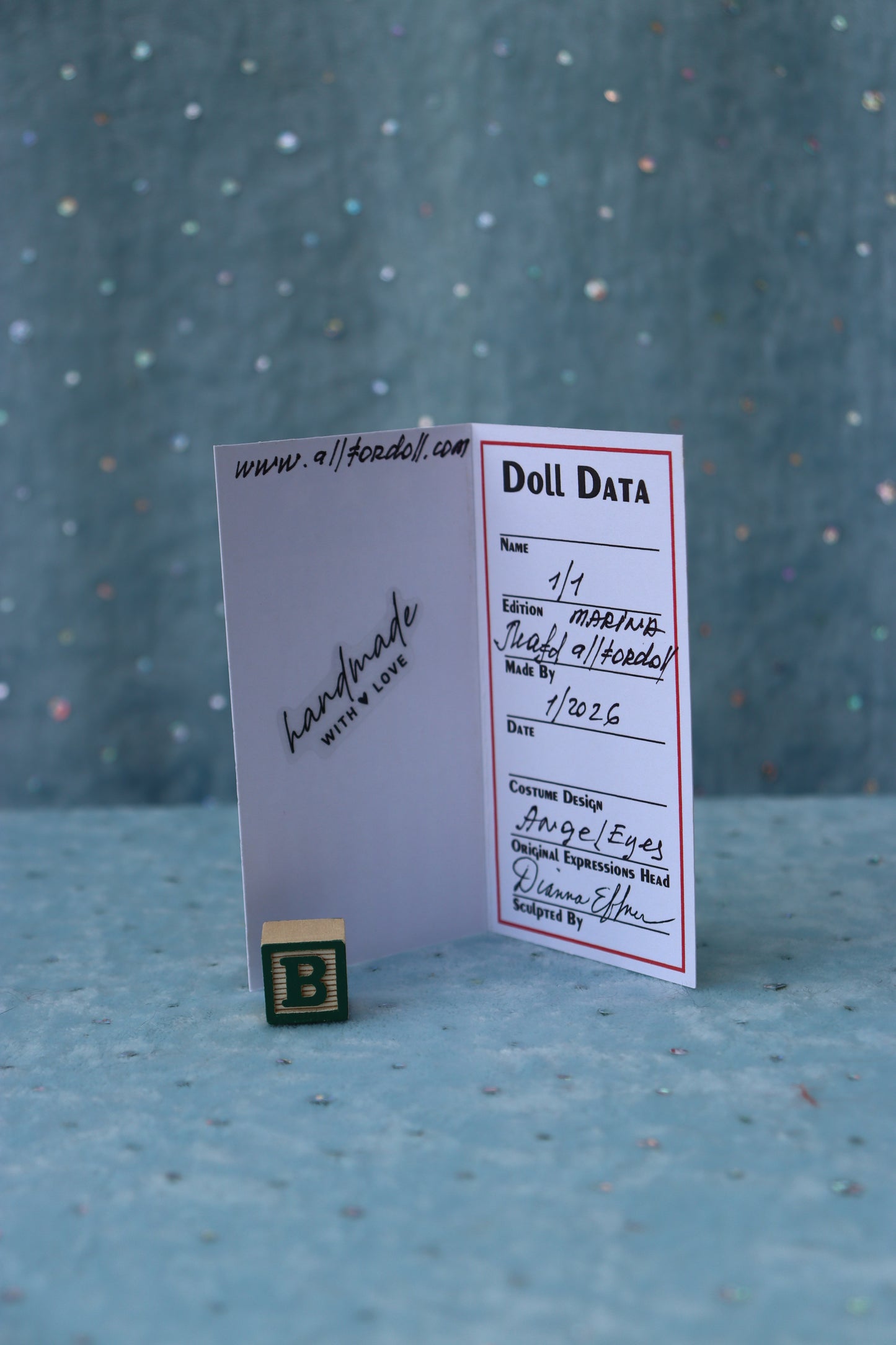 Angel Eyes - OOAK - 8.5" Porcelain Doll - from Dianna Effner Expressions mold - MAFD