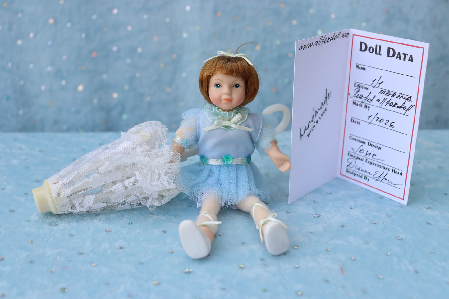 Josie - OOAK - 12" Porcelain Doll - from Dianna Effner Expressions mold - MAFD