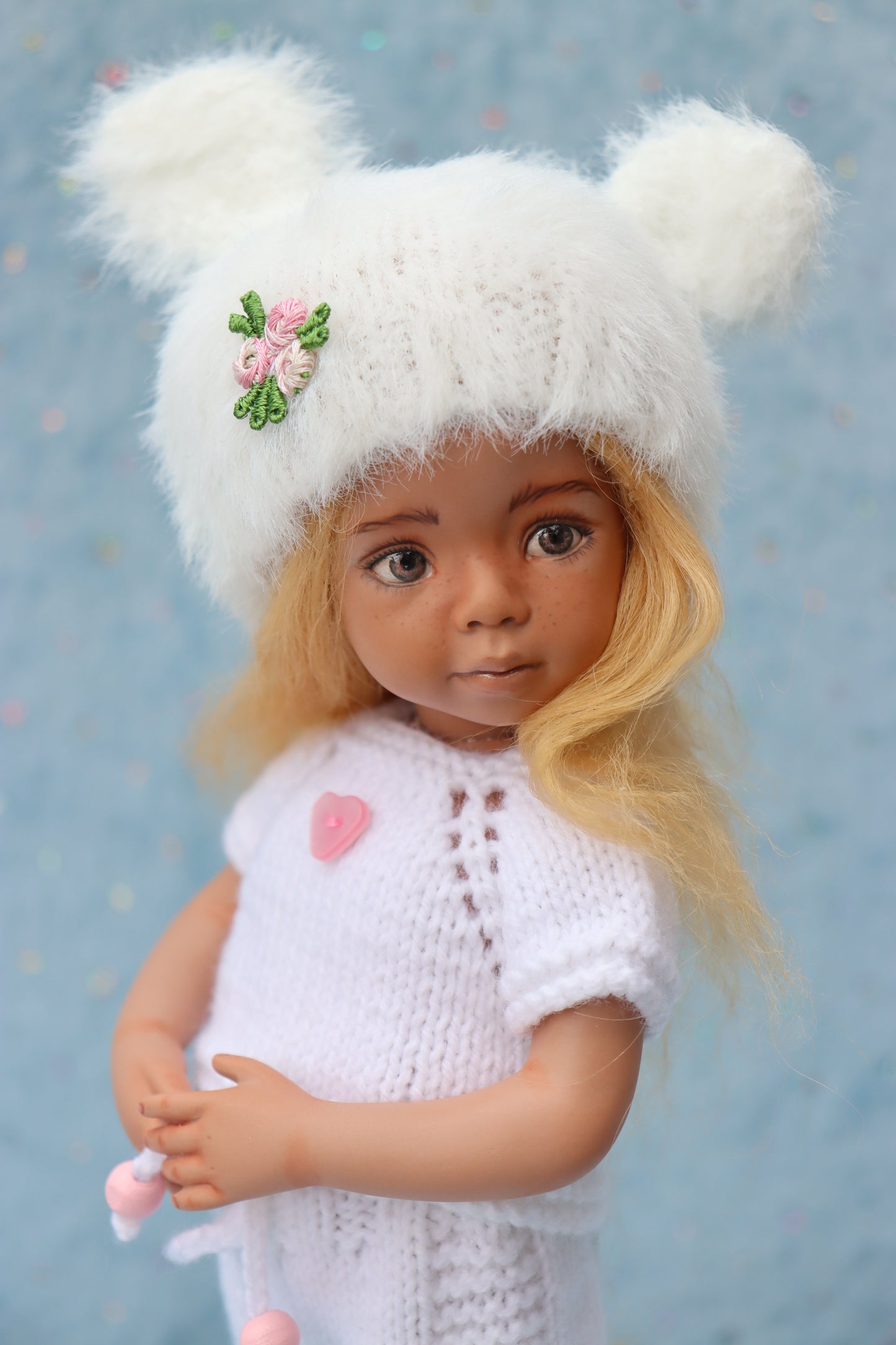 Portrait # 9 - OOAK - 11" Porcelain Doll - from Dianna Effner Expressions mold - MAFD