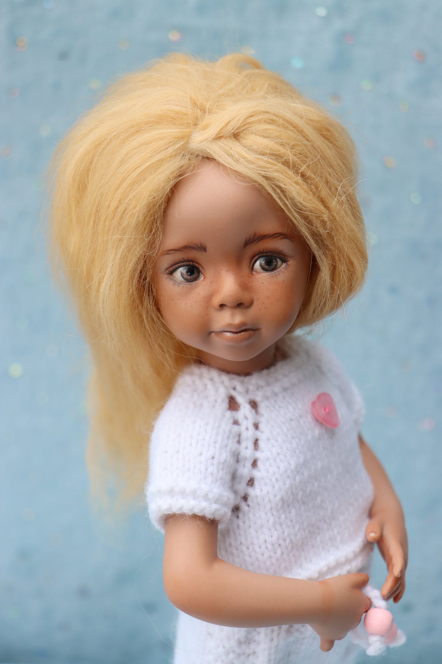 Portrait # 9 - OOAK - 11" Porcelain Doll - from Dianna Effner Expressions mold - MAFD