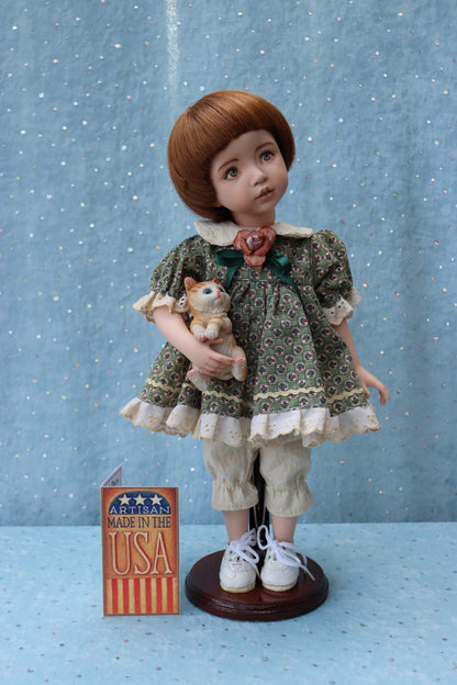 Brooke - OOAK - 14" Porcelain Doll - from Dianna Effner Expressions mold - MAFD