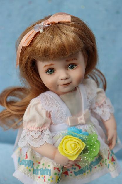 Angel Eyes - Dianna Effner mold - OOAK - 8.5" Porcelain Doll - MAFD