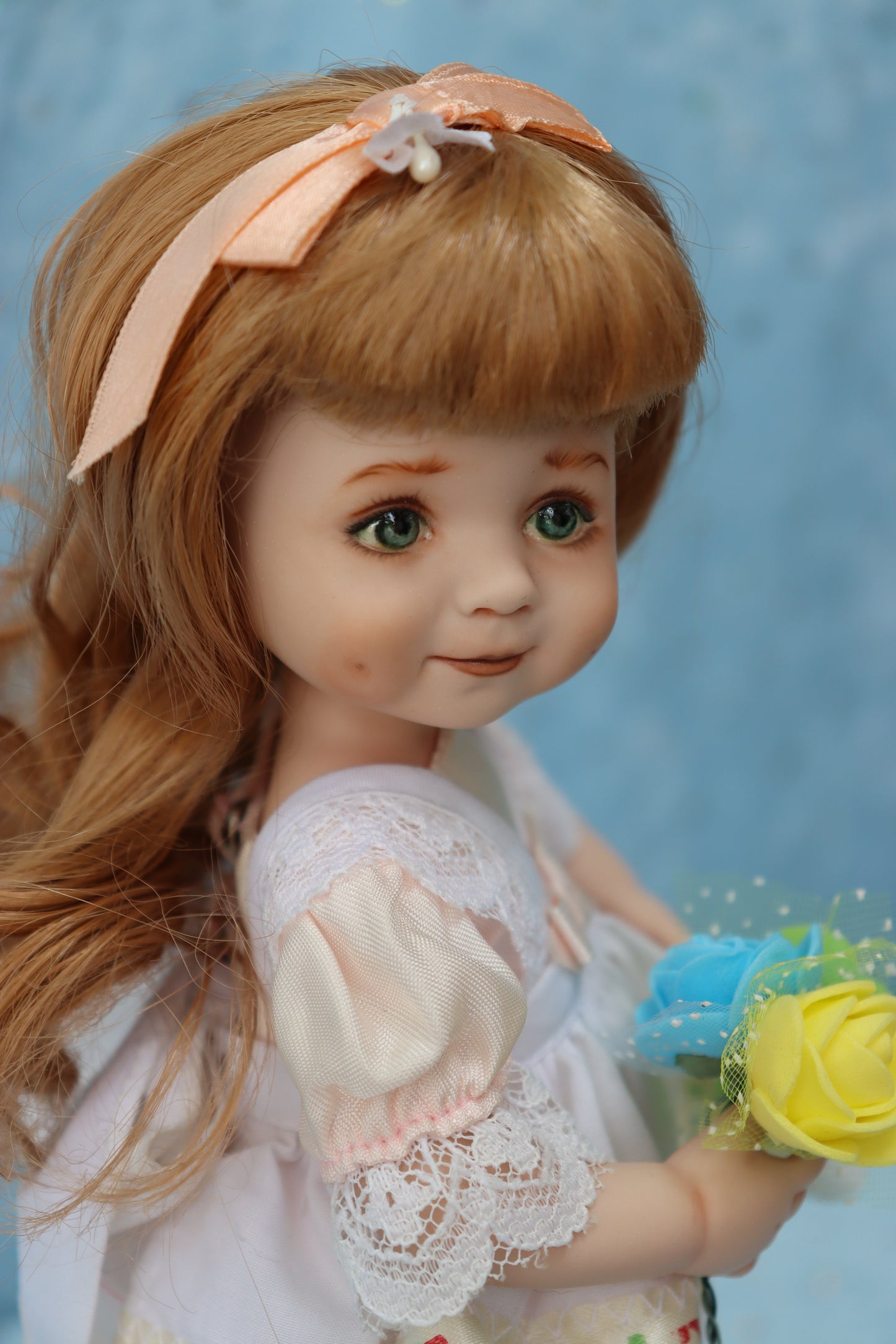 Angel Eyes - Dianna Effner mold - OOAK - 8.5" Porcelain Doll - MAFD