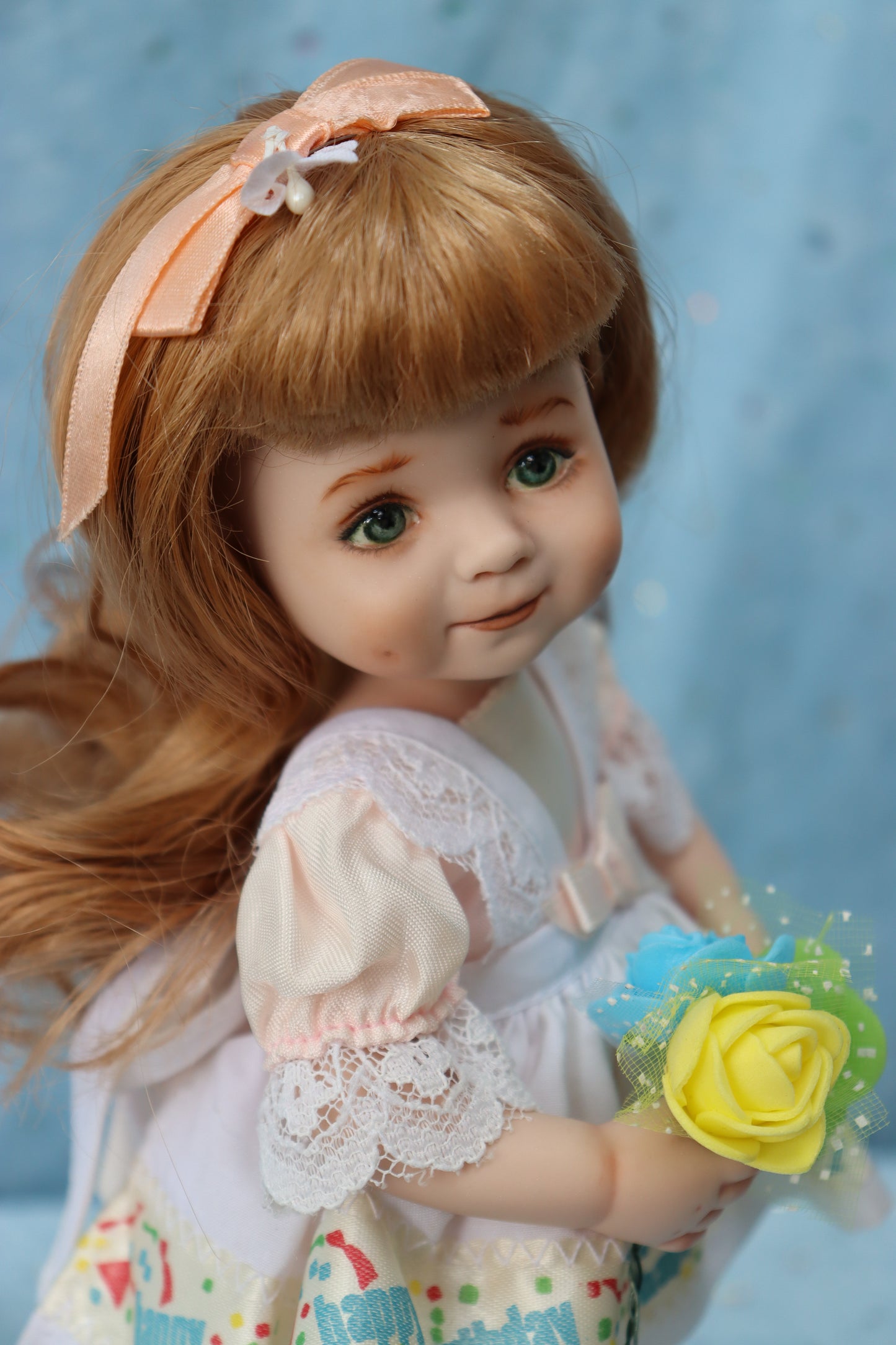 Angel Eyes - Dianna Effner mold - OOAK - 8.5" Porcelain Doll - MAFD