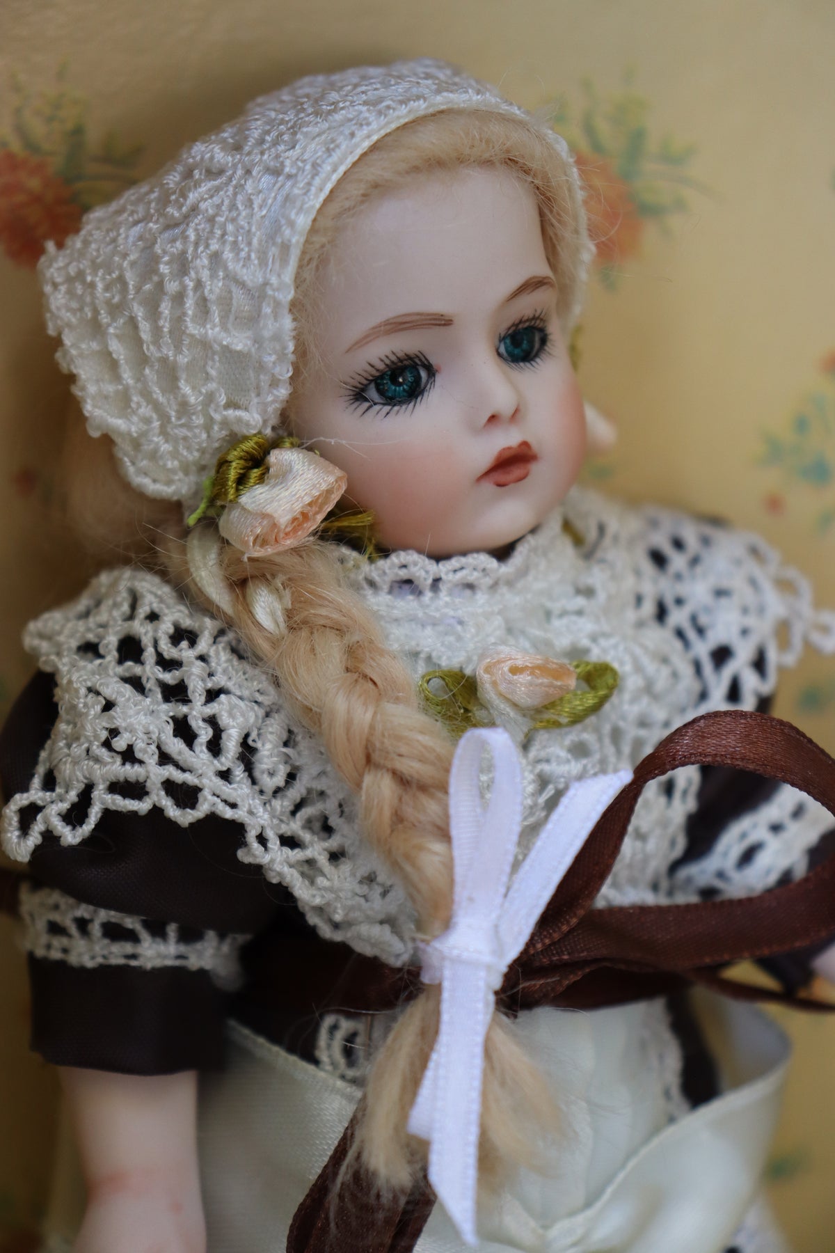 Bru Jne 6 - Antique Repro - 8" Doll - OOAK - Bell Mold 2691 - Trunk