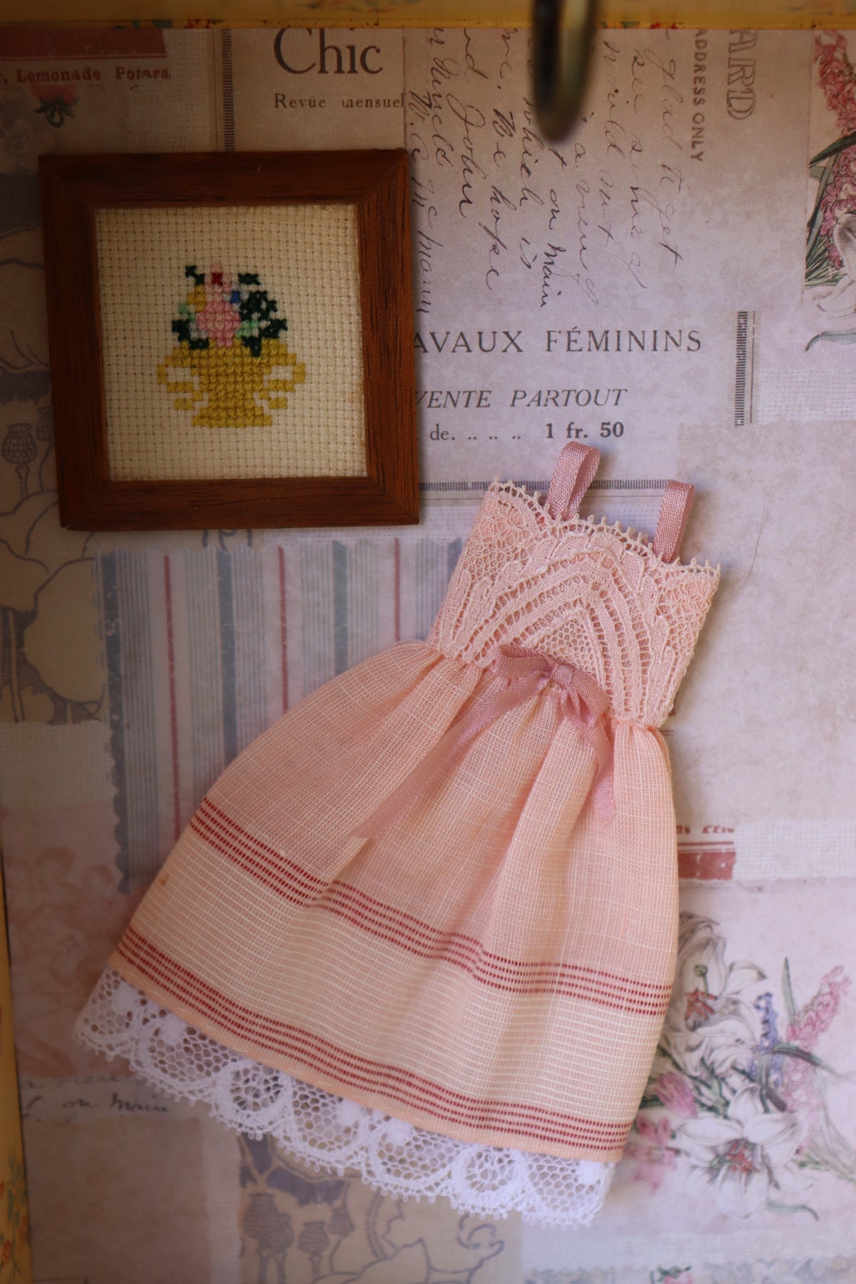 Bru Jne 6 - Antique Repro - 8" Doll - OOAK - Bell Mold 2691 - Trunk