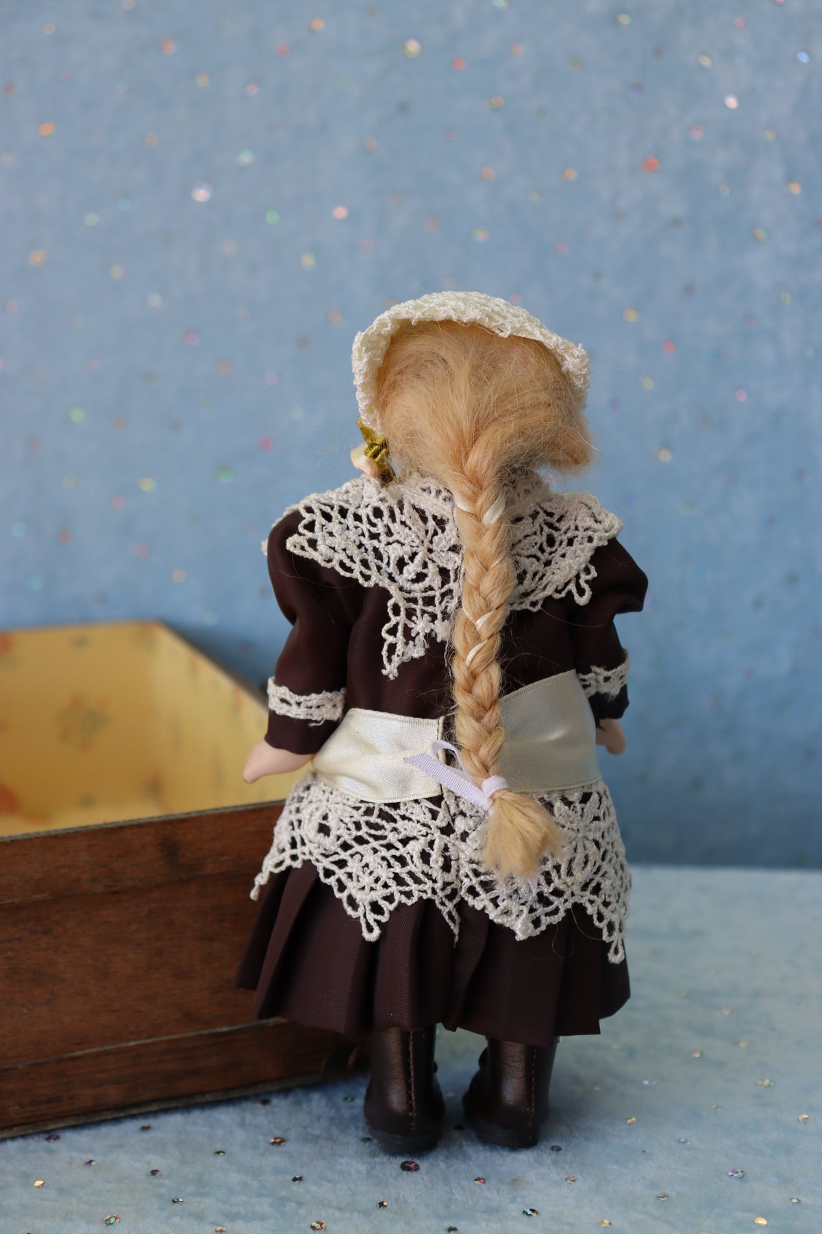 Bru Jne 6 - Antique Repro - 8" Doll - OOAK - Bell Mold 2691 - Trunk