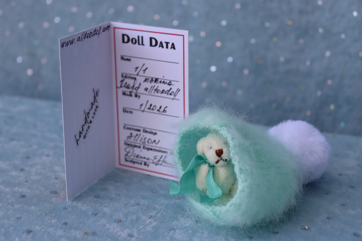 Allison - OOAK - 11" Porcelain Doll -from Dianna Effner mold- MAFD