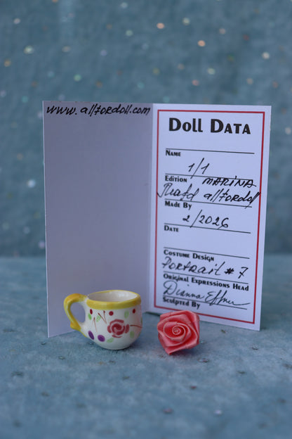 Portrait # 7 - OOAK - 11" Porcelain Doll -from Dianna Effner mold- MAFD