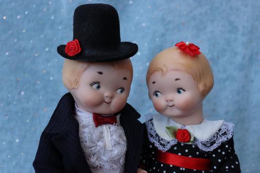 Campbell Kid - Vernon Seeley mold - Boy&Girl - Antique Repro - 9" Porcelain Doll