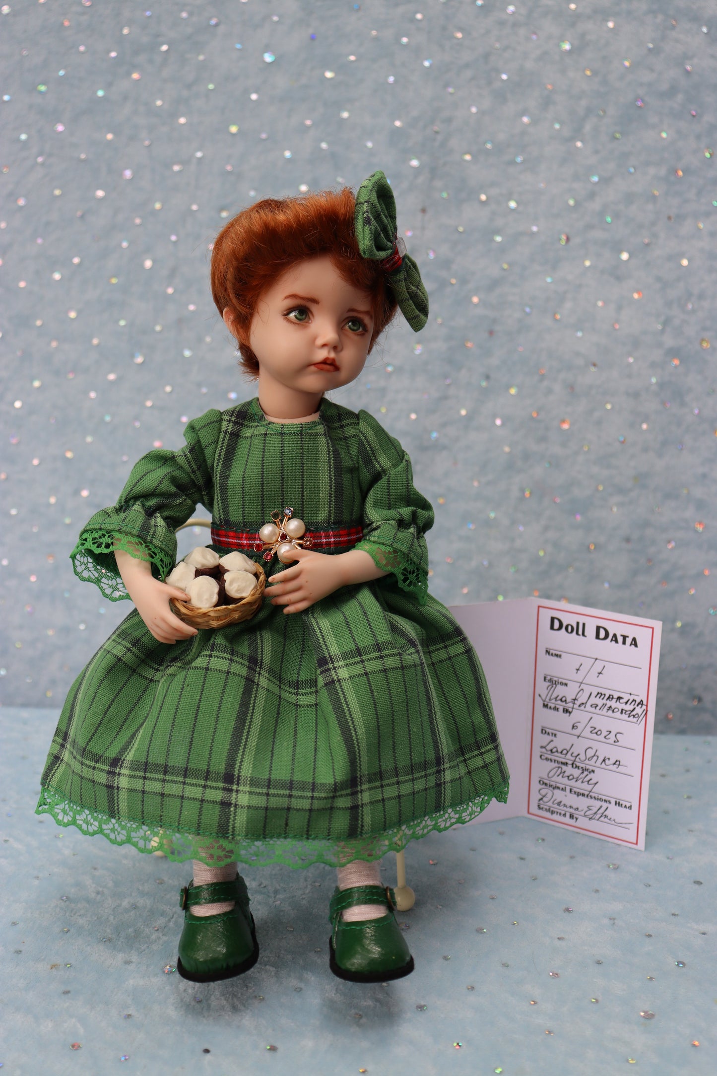 Molly - OOAK - 11" Porcelain Doll - from Dianna Effner mold Expressions - MAFD