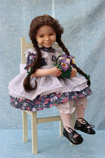 Carly - OOAK - 18" Porcelain Doll -from Dianna Effner mold Expressions - MAFD