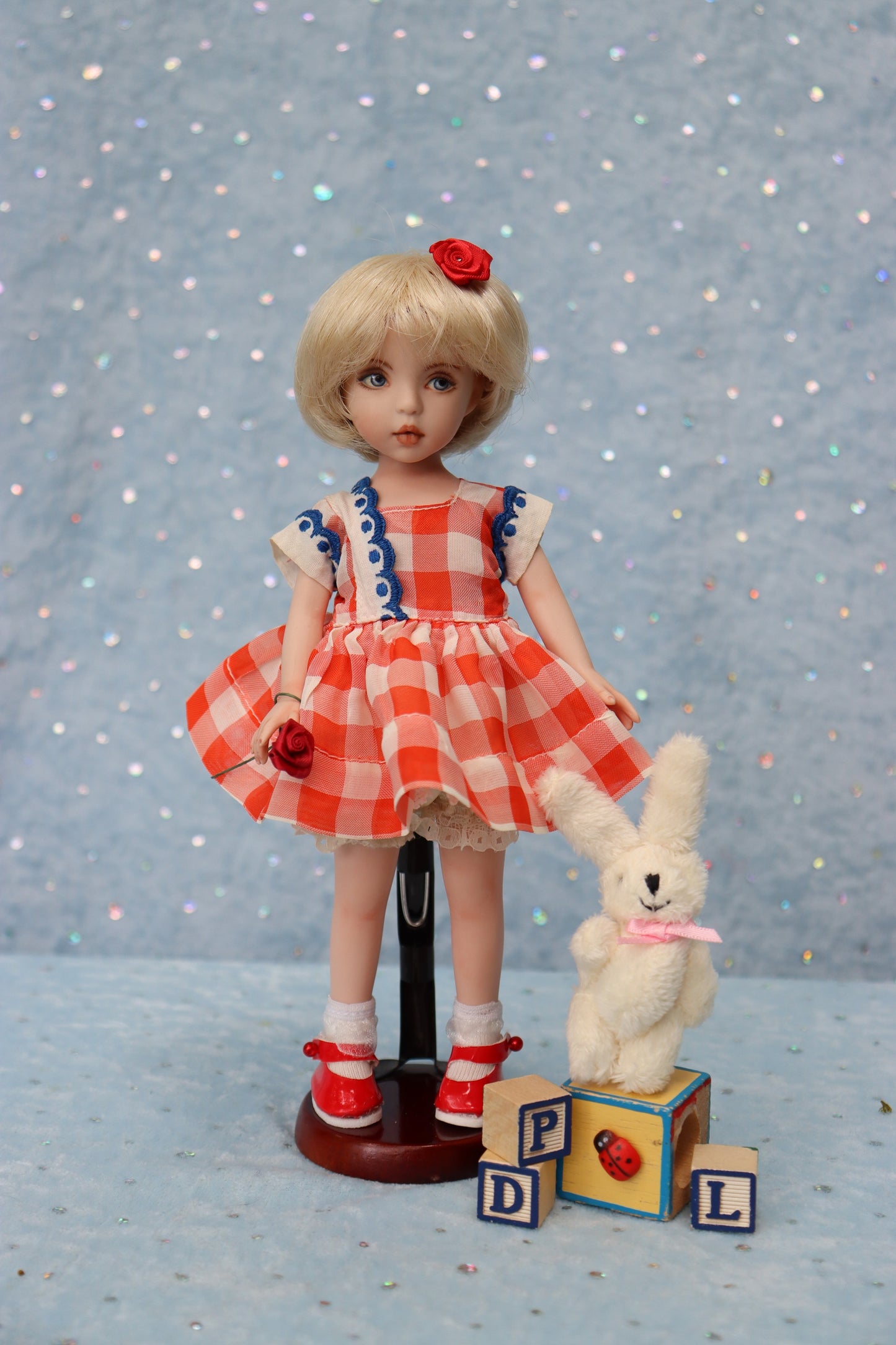 Piper - OOAK - 8" Porcelain Doll - from Dianna Effner mold Expressions - MAFD