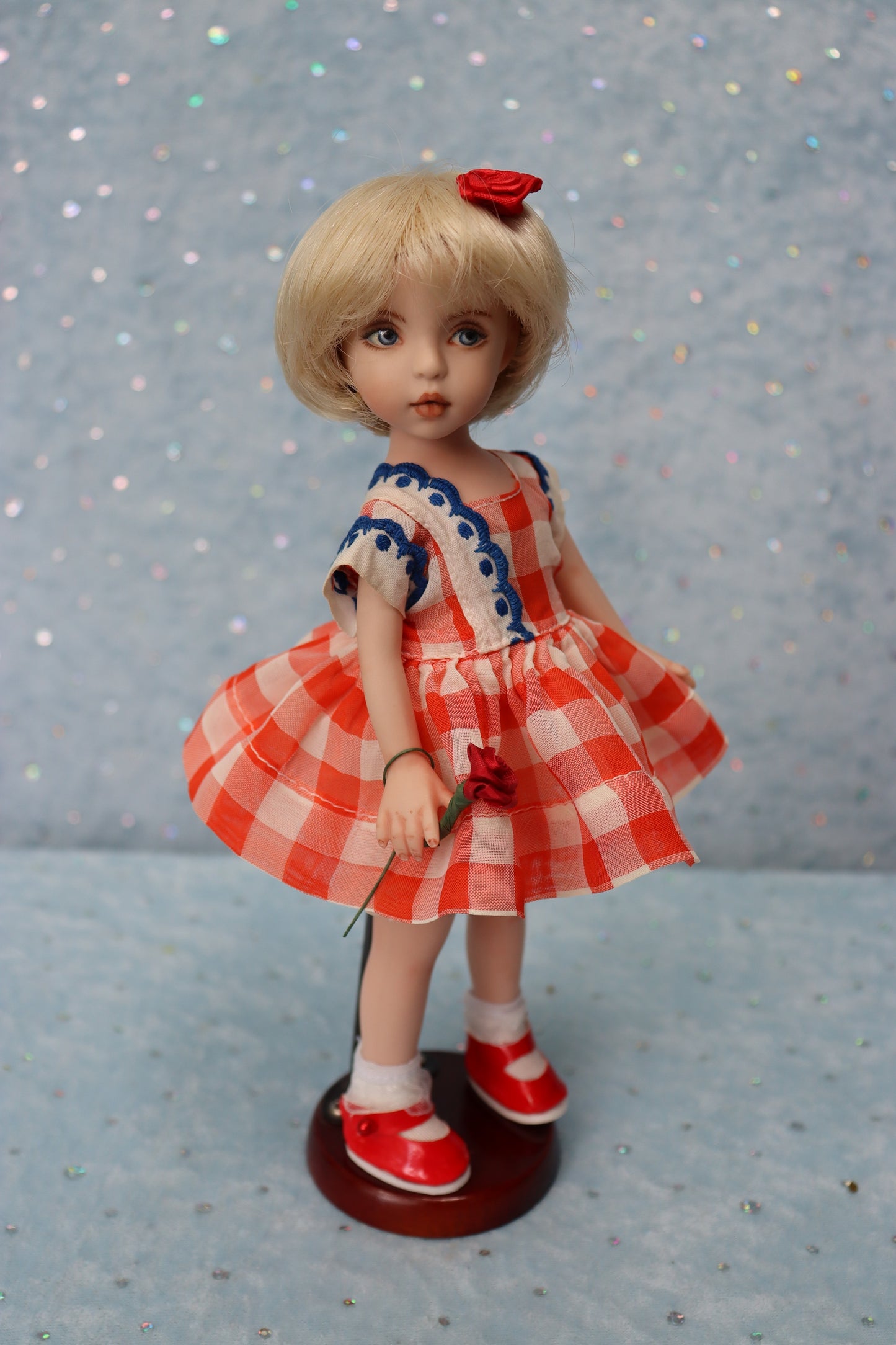 Piper - OOAK - 8" Porcelain Doll - from Dianna Effner mold Expressions - MAFD