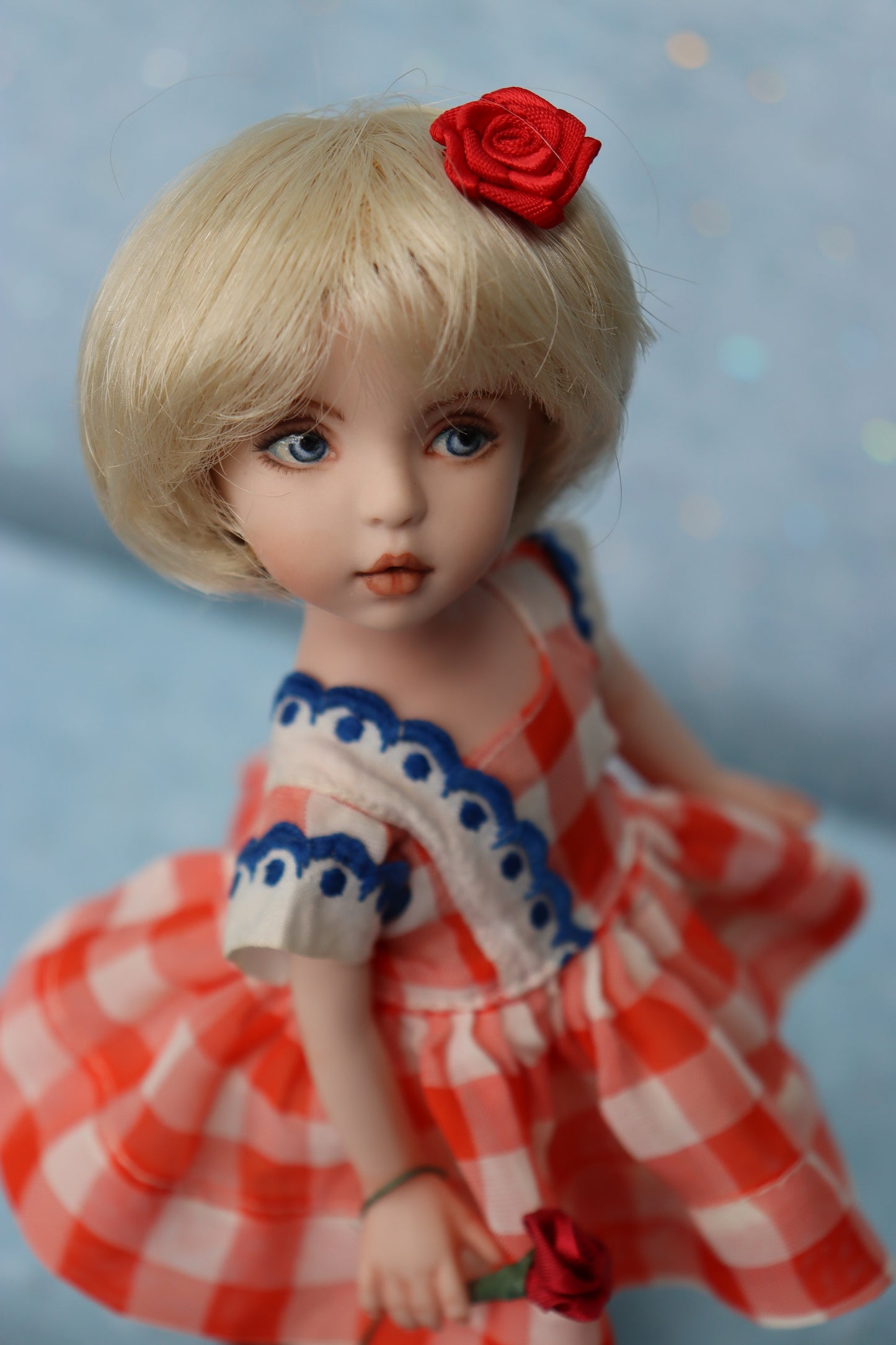 Piper - OOAK - 8" Porcelain Doll - from Dianna Effner mold Expressions - MAFD