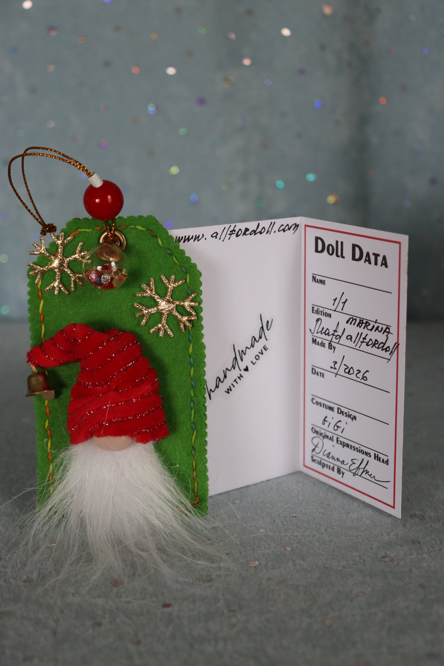 GiGi - OOAK - 14" Porcelain Doll - from Dianna Effner mold Expressions - MAFD