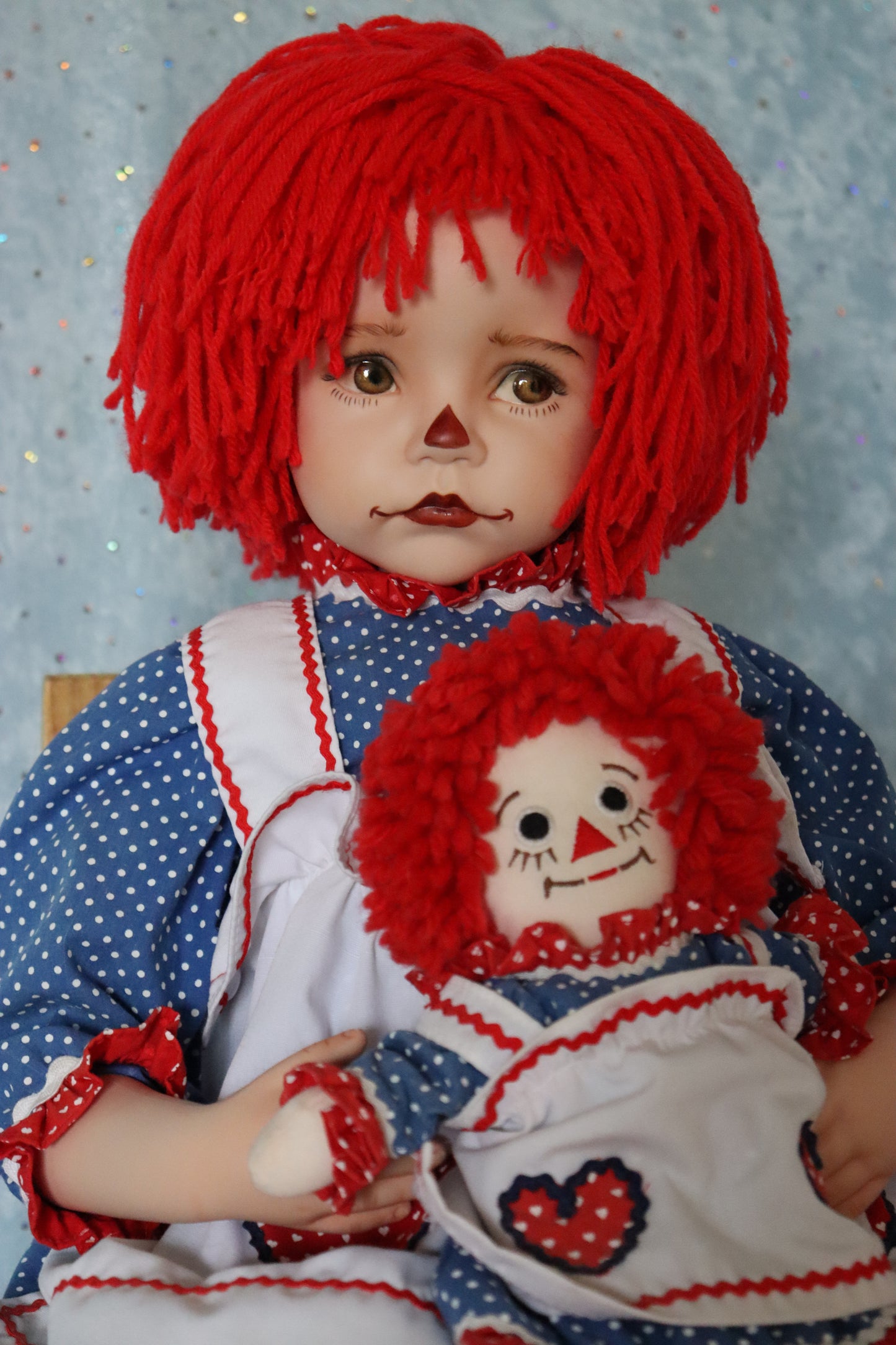 Molly - Raggedy Ann - OOAK - 25" - Porcelain Doll -from Dianna Effner mold- MAFD