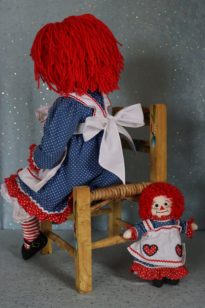 Molly - Raggedy Ann - OOAK - 25" - Porcelain Doll -from Dianna Effner mold- MAFD