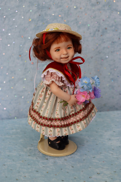 Dimples- OOAK - 8.5" Porcelain Doll - from Dianna Effner mold Expressions - MAFD