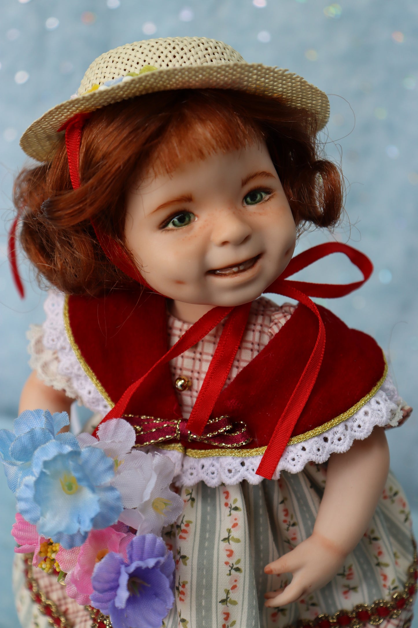 Dimples- OOAK - 8.5" Porcelain Doll - from Dianna Effner mold Expressions - MAFD