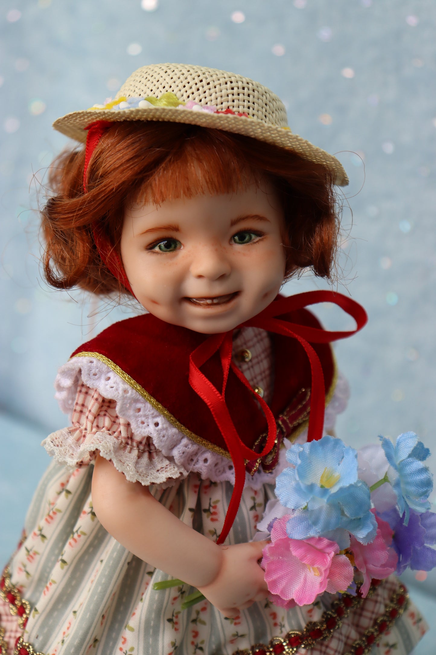 Dimples- OOAK - 8.5" Porcelain Doll - from Dianna Effner mold Expressions - MAFD