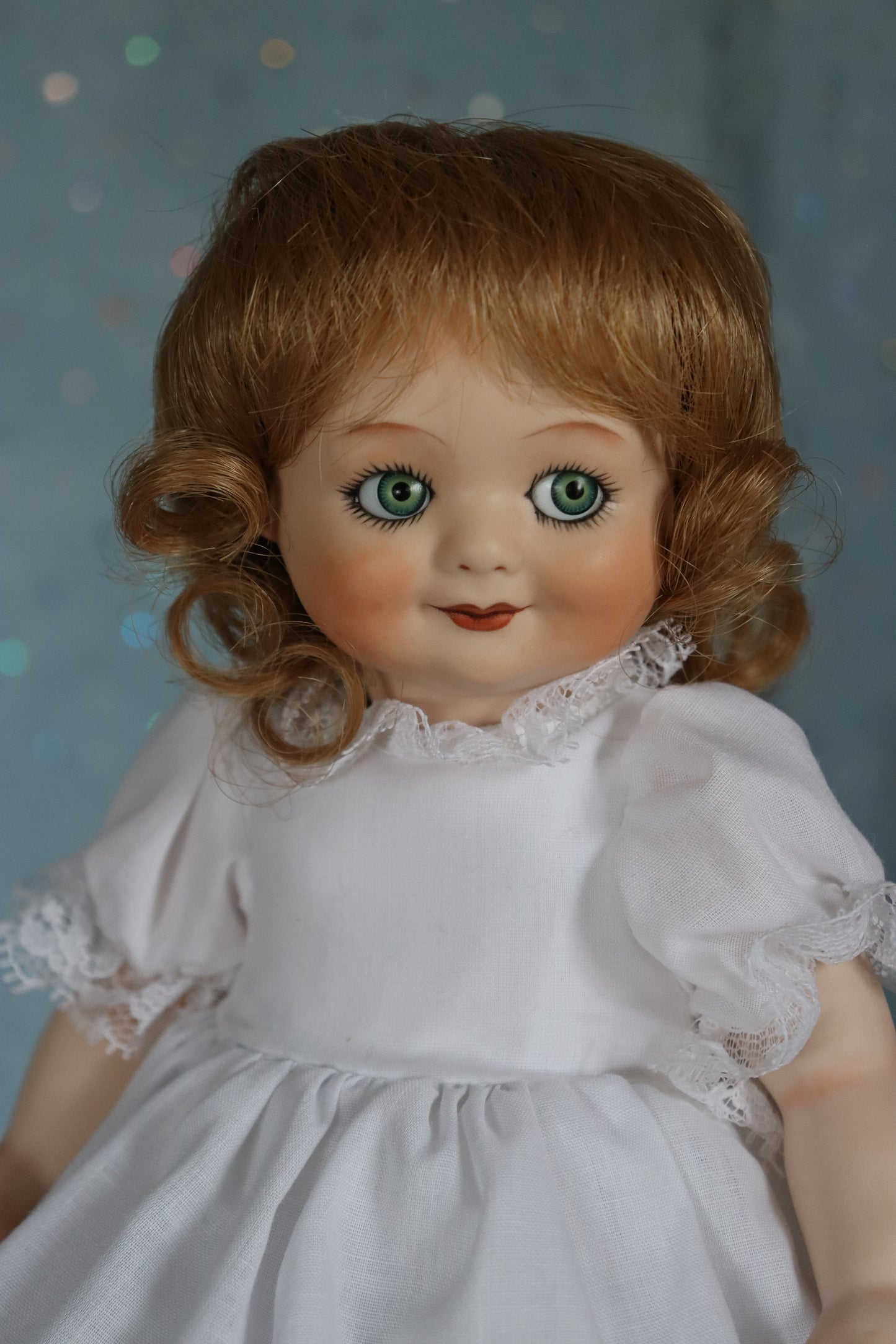 German Googly - Bell mold 2256 - Antique Repro -11" Porcelain Doll - AllforDoll