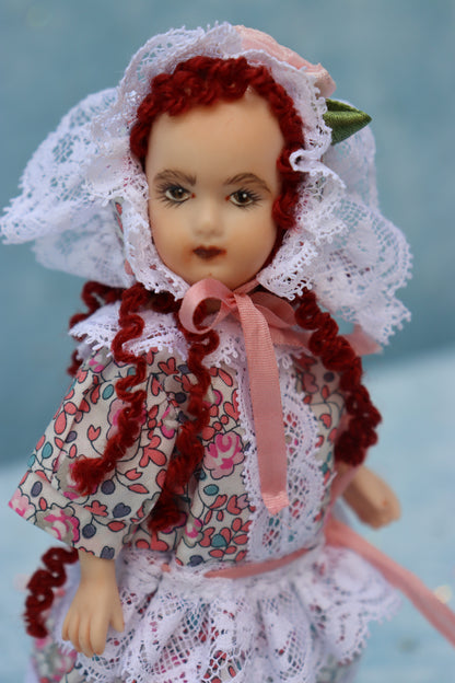 LF Jumeau - Doreen Sinnett -5" Repro Antique Mignonette Doll- Dollhouse - MAFD