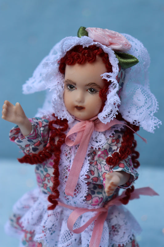 LF Jumeau - Doreen Sinnett -5" Repro Antique Mignonette Doll- Dollhouse - MAFD