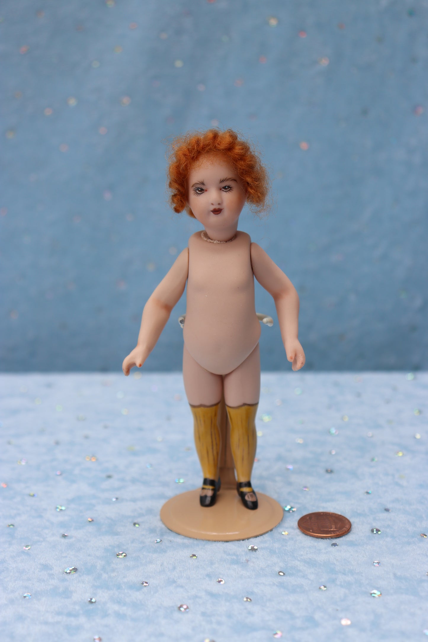 EMMA 3 22 18/0- 5" Mignonette Doll - Antique Repro - Dollhouse - Miniature- MAFD