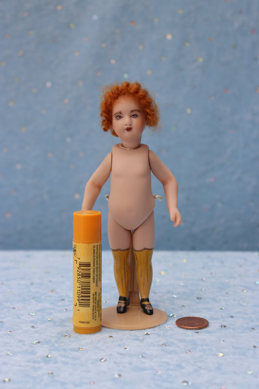 EMMA 3 22 18/0- 5" Mignonette Doll - Antique Repro - Dollhouse - Miniature- MAFD