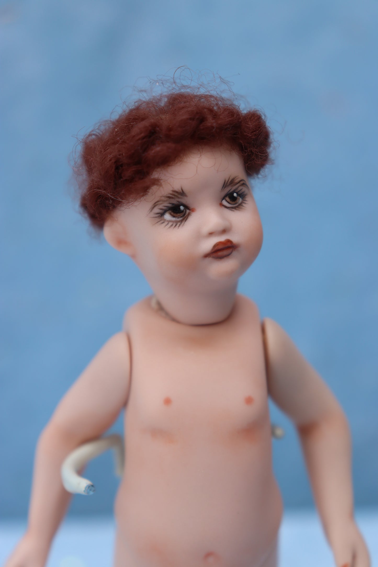Pouty - Doreen Sinnett mold -5" Repro Antique Mignonette Doll- Dollhouse - MAFD