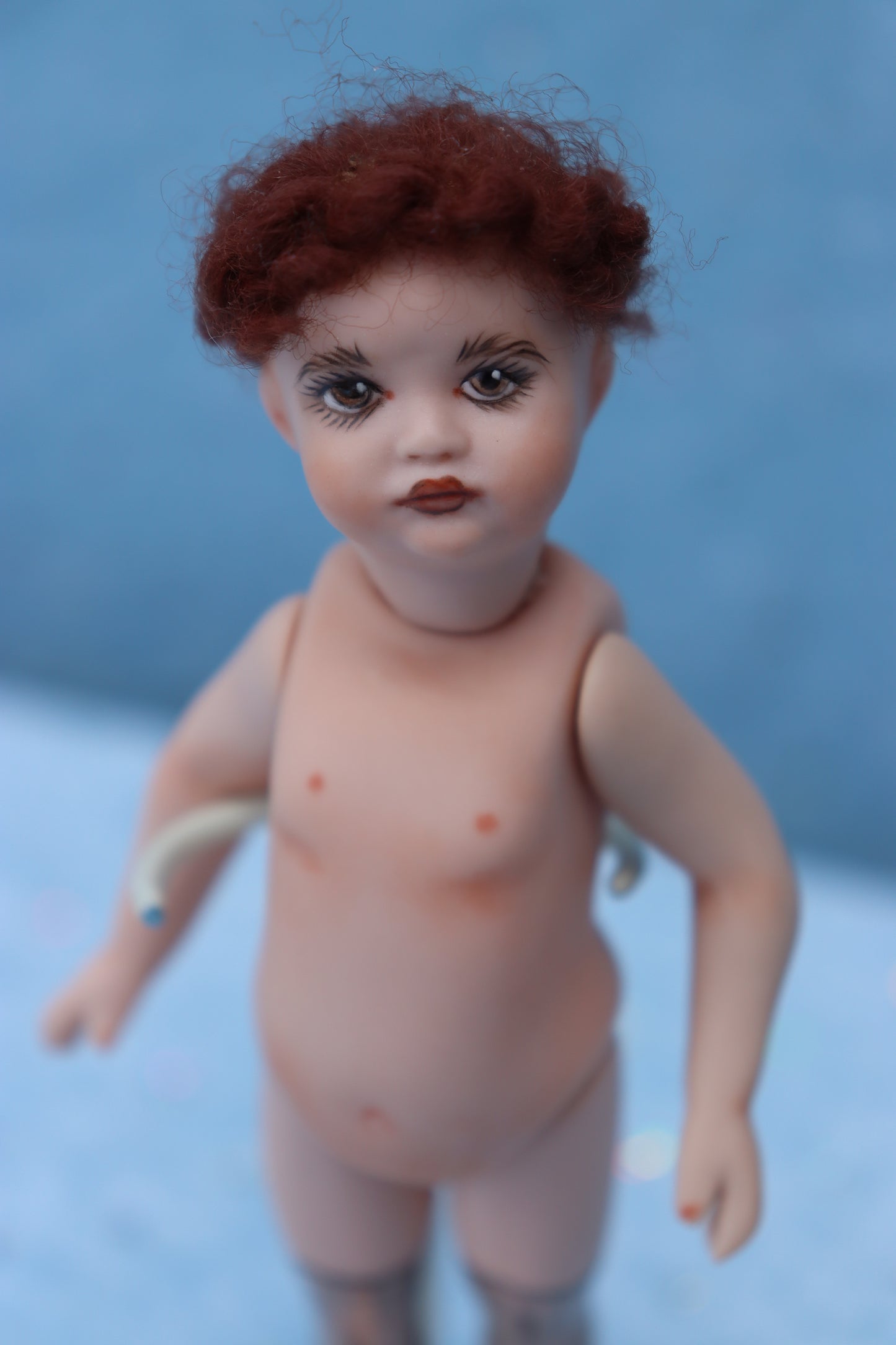 Pouty - Doreen Sinnett mold -5" Repro Antique Mignonette Doll- Dollhouse - MAFD