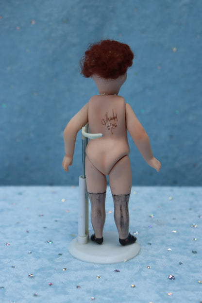 Pouty - Doreen Sinnett mold -5" Repro Antique Mignonette Doll- Dollhouse - MAFD