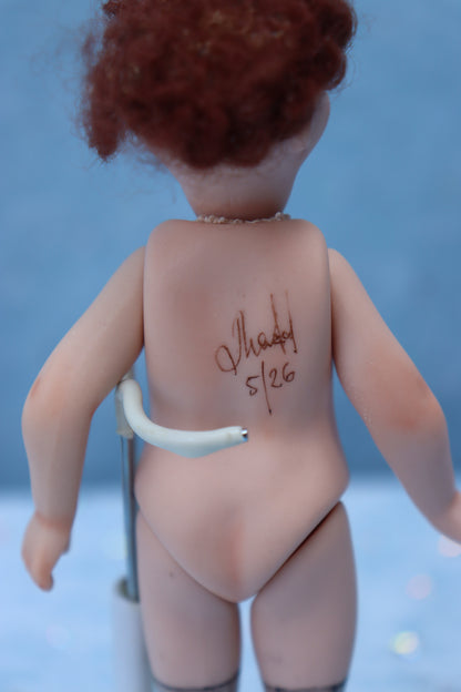 Pouty - Doreen Sinnett mold -5" Repro Antique Mignonette Doll- Dollhouse - MAFD