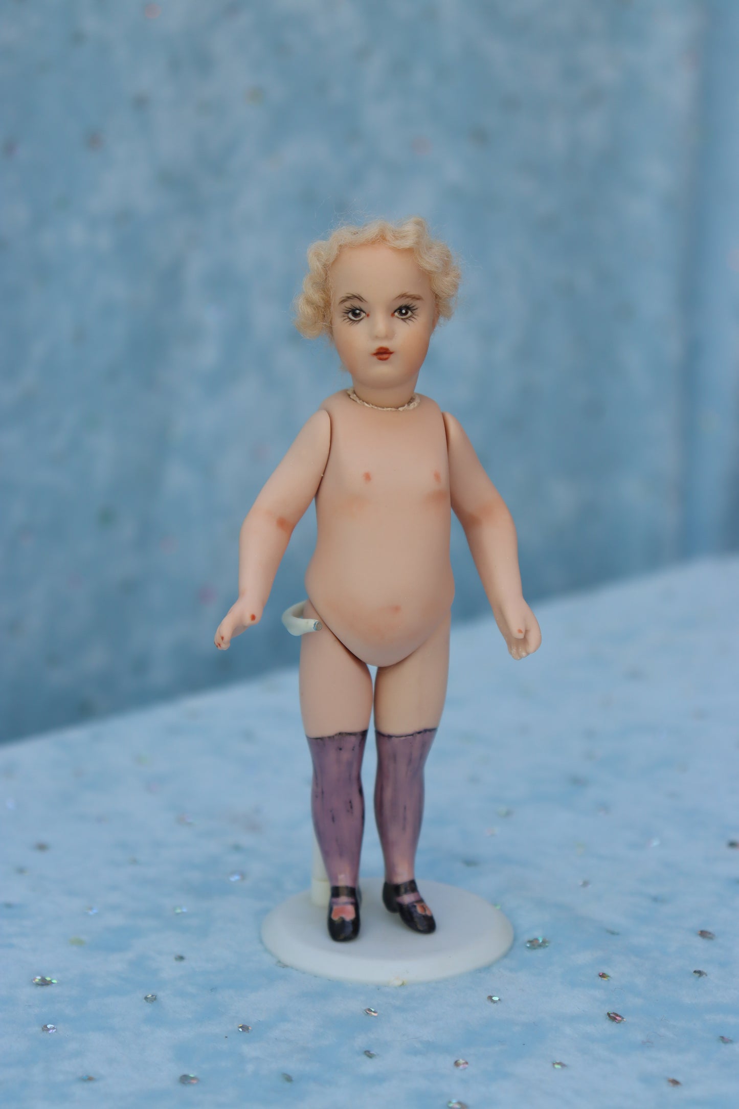 BRU - Doreen Sinnett mold - 5" Repro Antique Mignonette Doll - Dollhouse - MAFD