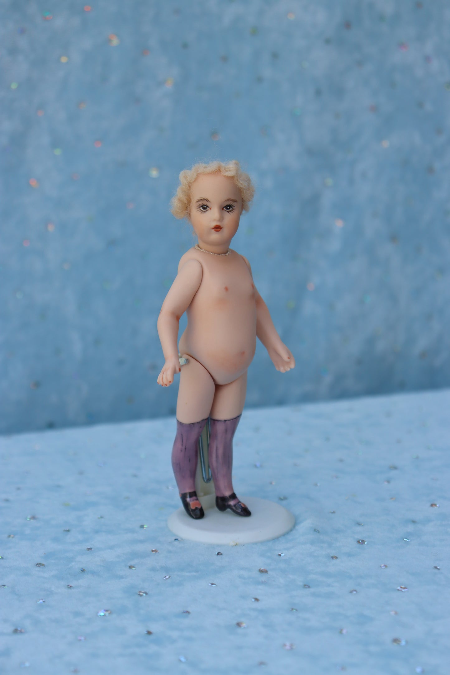 BRU - Doreen Sinnett mold - 5" Repro Antique Mignonette Doll - Dollhouse - MAFD